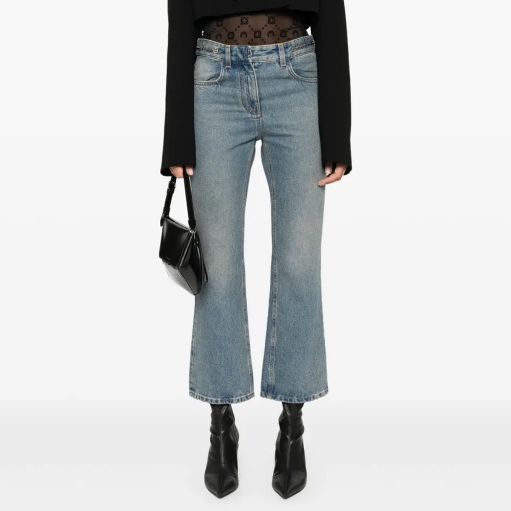NEW Givenchy bootcut chain embellished jeans